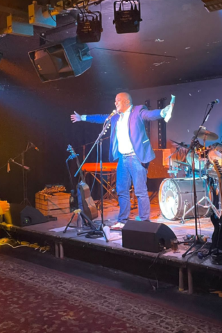 man on stage