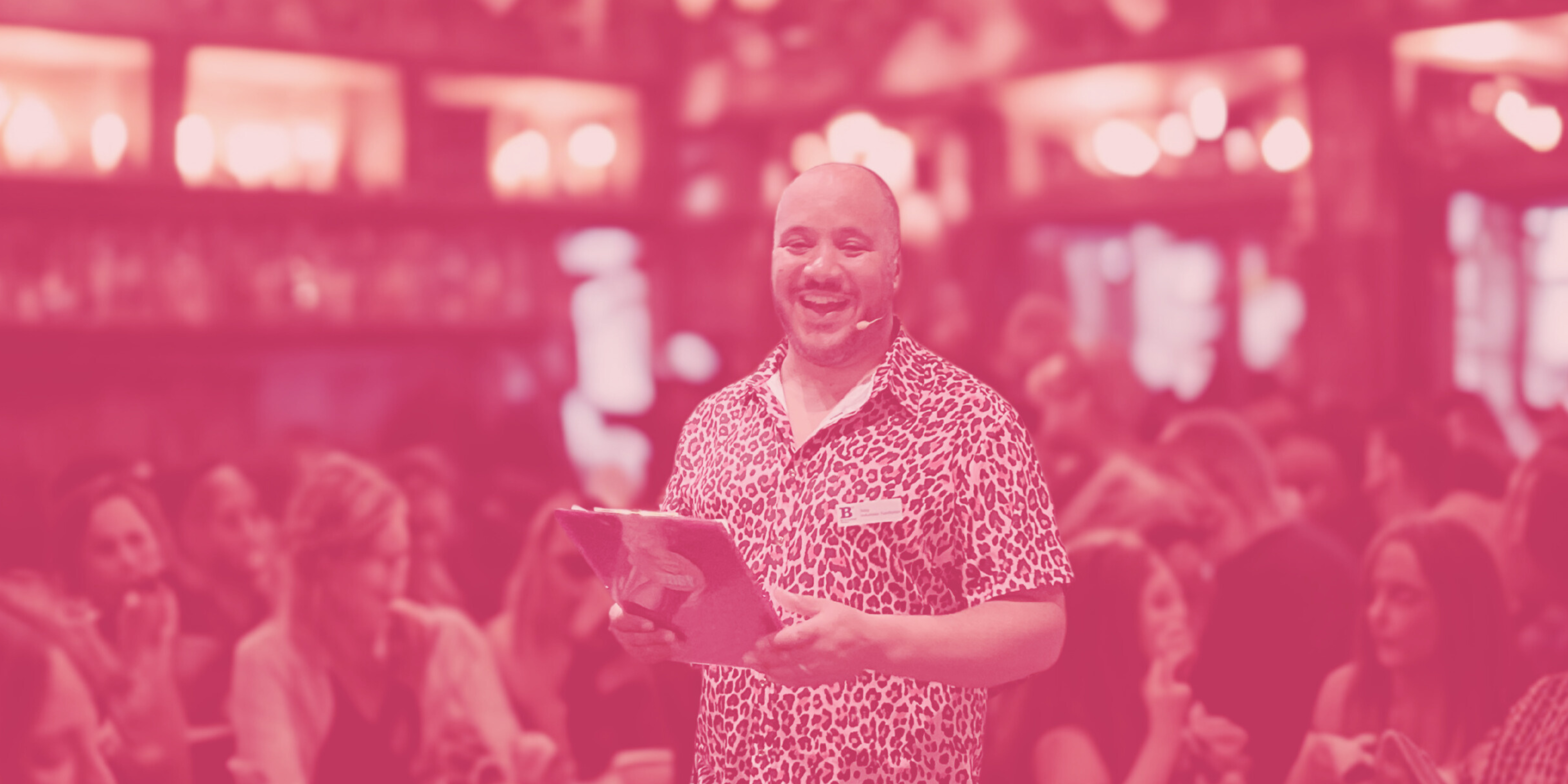 Toby hosting a quiz night